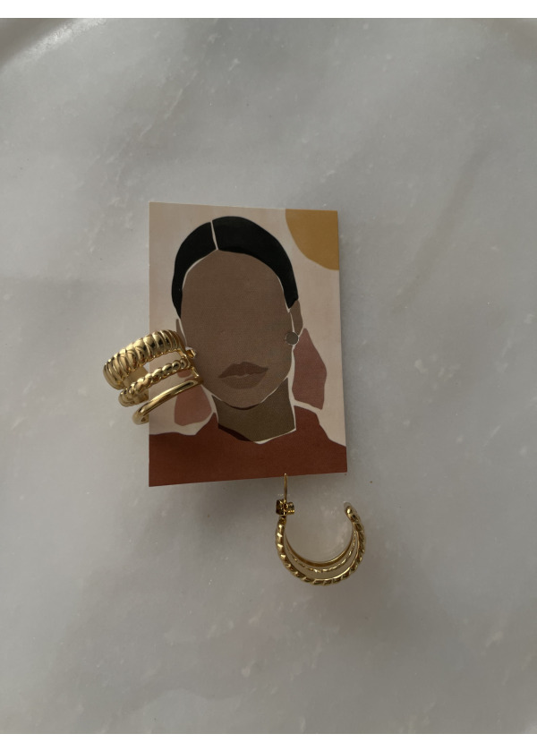 ÜÇ ŞERİT PREMİUM KÜPE